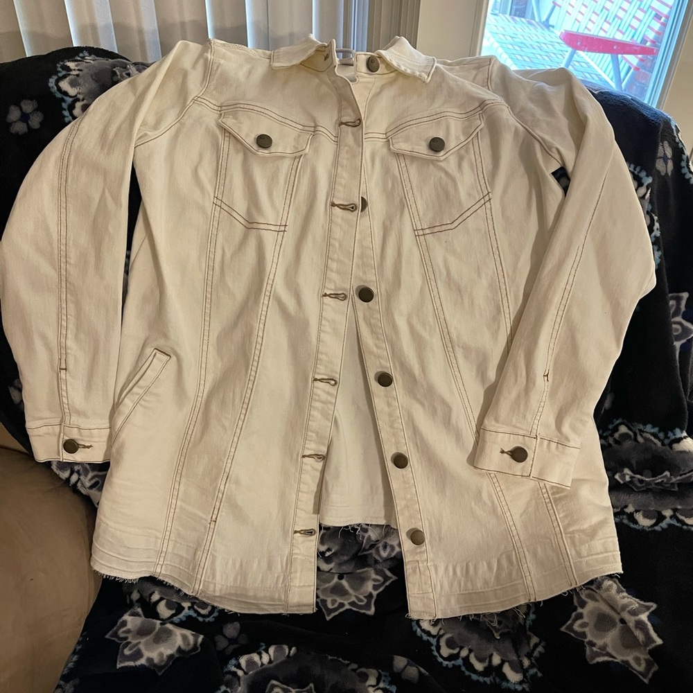Logo by Lori Goldstein long Denim Jacket